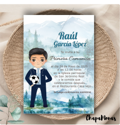 INVITACION PERSONALIZADA PARA COMUNIN (Varios dibujos)