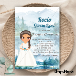 INVITACION PERSONALIZADA PARA COMUNIN (Varios dibujos)