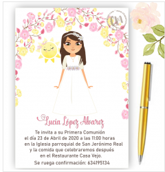 INVITACION PERSONALIZABLE PARA COMUNIN