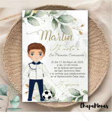 INVITACION PERSONALIZADA COMUNIN (Varios dibujos)