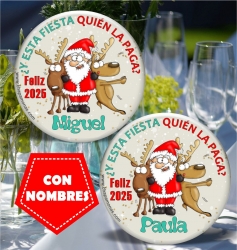 CHAPA NAVIDAD PERSONALIZADA CON NOMBRE Y AO