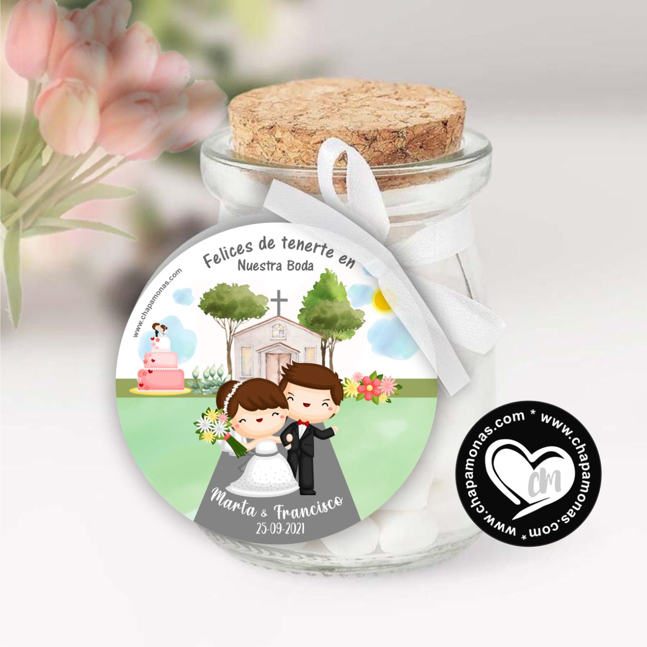 Pegatinas personalizadas para bodas de verano Etiquetas de boda de